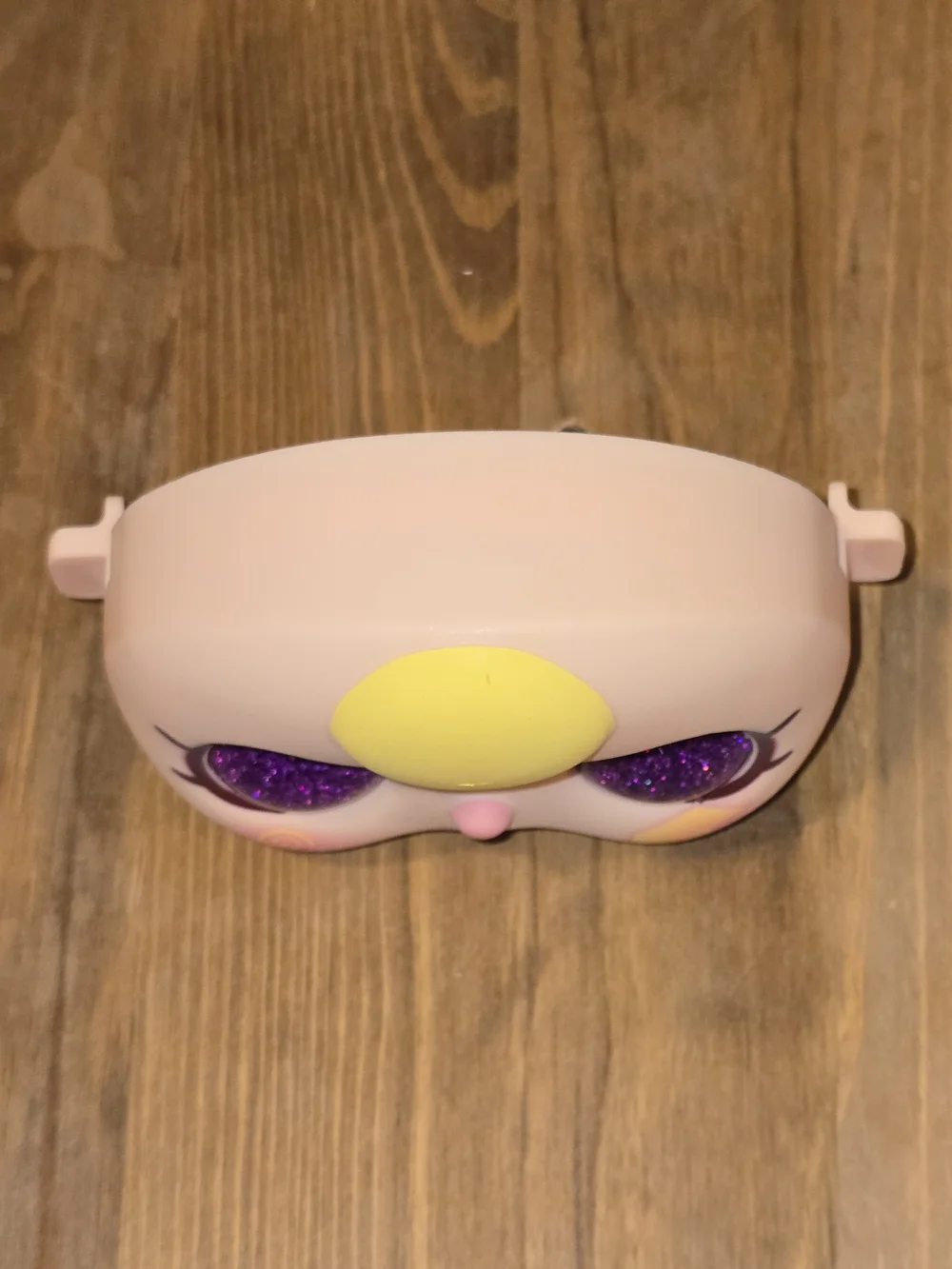 POP MART Baby Three 400% Replacement Face Plate Yellow Hair Purple Glitter Eyes